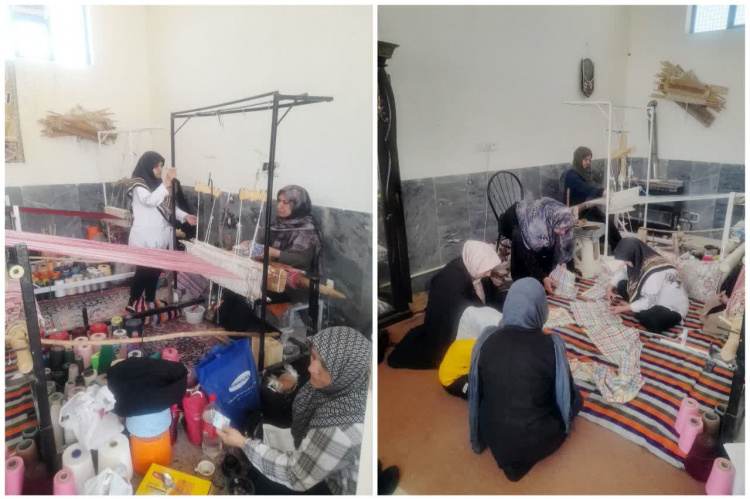 برگزاری دوره آموزشی حوله بافی در سرخه توسط جهاددانشگاهی استان سمنان